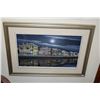 Image 1 : FRAMED ART PRINT, "EAST BATTERY NIGHT"; STEPHEN GUNTER