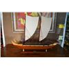 Image 1 : HAWAIIAN VOYAGING CANOE MODEL (26" X 21")
