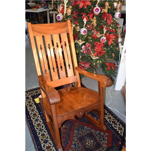 KOA  LILIUOKALANI STYLE  ROCKER (46  X 33   X 24 1/2 )