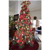 Image 1 : 9' BALSAM HILL CALIFORNIA BABY REDWOOD ARTIFICIAL TREE, 5 SECTIONS, LIGHTED & FULLY DECORATED W/RADK
