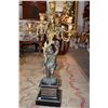 Image 1 : ANTIQUE BRONZE CHERUB GILDED CANDELABRA (28 3/4" TALL)