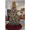 Image 2 : 9' BALSAM HILL NARROW CALIFORNIA BABY REDWOOD ARTIFICIAL TREE, 5 SECTIONS, LIGHTED & FULLY DECORATED