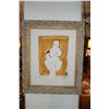 Image 1 : FRAMED ACRYLIC & INDIA INK ON CANVAS PANEL, "HAWAIIAN WOMAN"; W. MONAGHAN, OCTOBER 1968 (21 1/4" X 2
