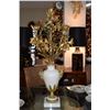 Image 2 : LOUIS XVI STYLE WHITE MARBLE CASSOLETTES W/GILT BRONZE, DECORATED W/RAM HEADS & FLORA BRANCHES FORMI