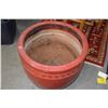 Image 2 : LARGE OXBLOOD GLAZED PLANTER (24" D X 22 1/2" H)
