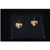 Image 1 : 18K BACCARAT CRYSTAL HEART EARRINGS