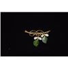 Image 1 : GOLD TONE JADE & OPAL PIN