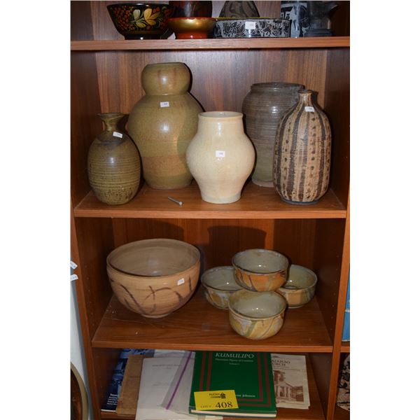 ASSORTED CERAMIC VASES & BOWLS (10 PCS)