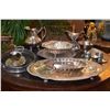 Image 1 : COLLECTION OF ASSORTED SILVER PLATE SERVING PIECES (9 PCS)