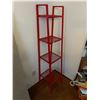 Image 1 : Two Red Modern Metal Step Shelves