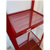 Image 2 : Two Red Modern Metal Step Shelves