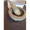 Image 3 : Stone Mortar & Pestle 3"H x 6"W