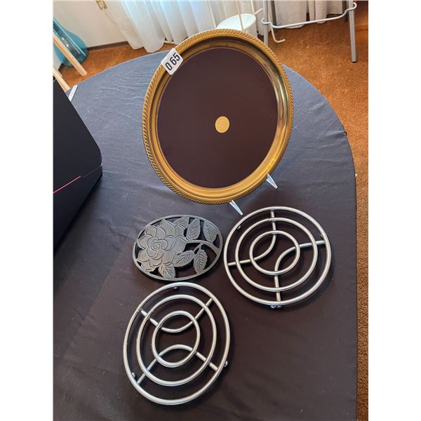 Table Protectors - Brass Plate & Stand