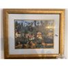 Image 1 : Impressionist Style Print with Gold Frame - 24 x 19.5