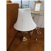 Image 3 : Brass Lamp - CD Stand - Side Table with Artificial Orchid