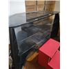Image 2 : TV Stand with Glass Shelves 42 x 17.5 x 24 & Red Step Stool