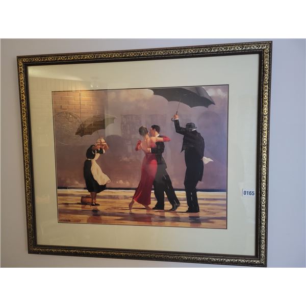 Dancing In  The Rain Print by Vettriano 33 x 28