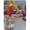 Image 3 : 6 Fancy Red & Gold Goblets - Trojan Horse Decoration - Bali Carving - Ashtray