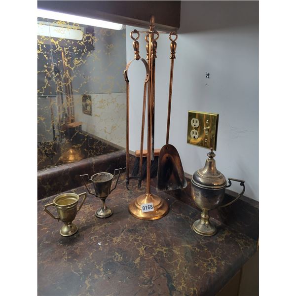 Fireplace Poker Set & Silver Plated Stemware