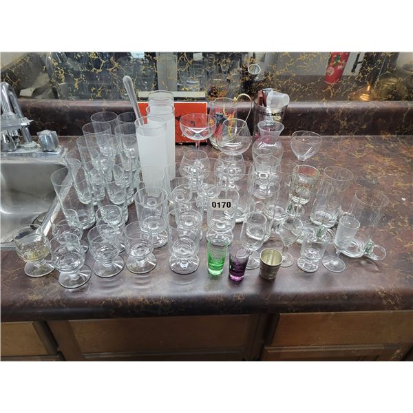 Bar Set & Drinking Glasses