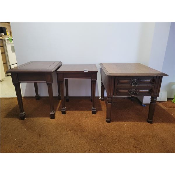 2 Nesting Tables & 1 End Table with Drawer (26 x 22 x 21)