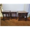 Image 1 : 2 Nesting Tables & 1 End Table with Drawer (26 x 22 x 21)