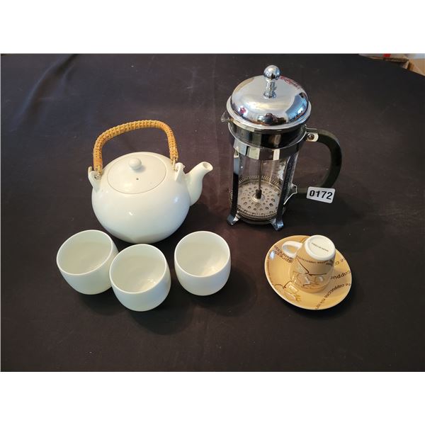 French Press - Tea Set - Espresso Cup & Saucer