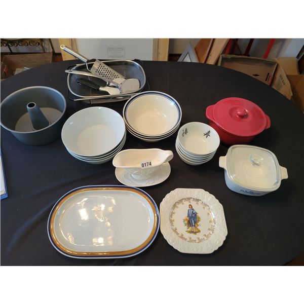 Various Bowls (12) - Gravy Boat - Corningware - Platter