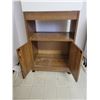 Image 2 : Microwave Cart on Wheels & Wall Cabinet