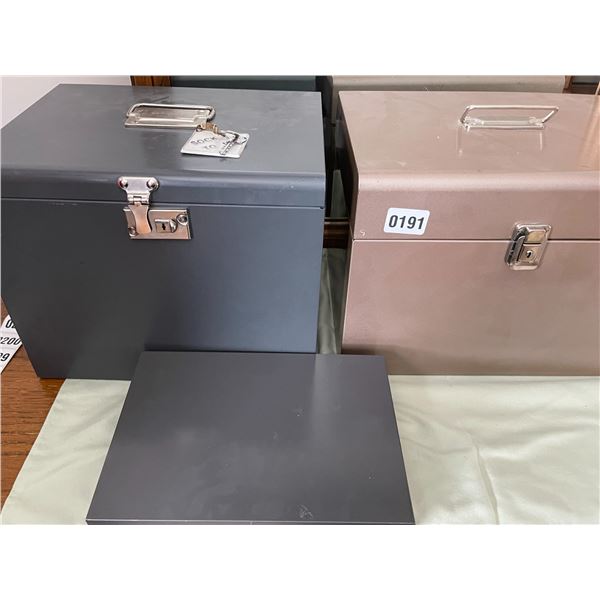 Metal Lock Boxes and Key