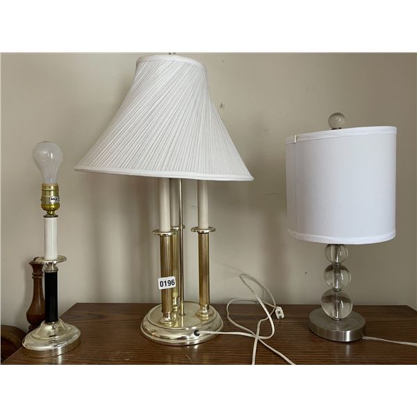 Assorted Lamps (One Missing Shade)