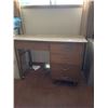 Image 2 : Wooden Desk & 2 Drawer Filing Cabinets