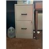 Image 3 : Wooden Desk & 2 Drawer Filing Cabinets