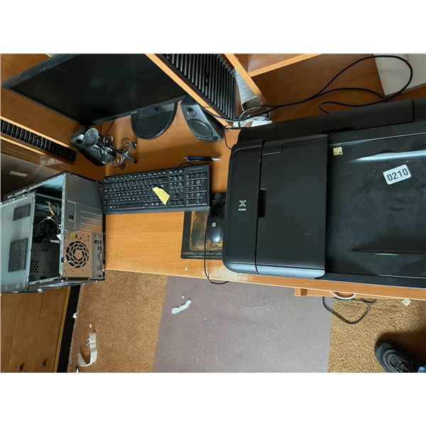Printer & Computer Parts with Monitor