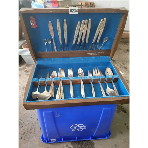 Silver Plated Flatware Set with Chest