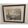 Image 1 : Framed Paris Print by M. Leyendey 18 x 24
