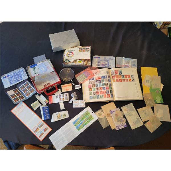 Large International Stamp Collection (Stamp Book & Box of Used Stamps)