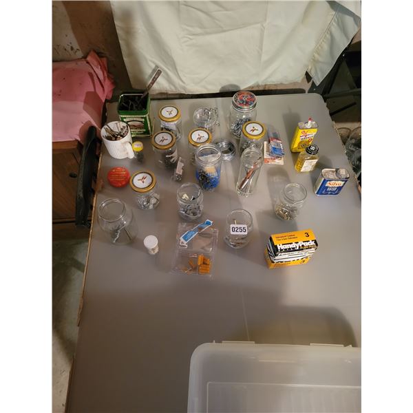 Various Hardware - Screws, Nails, Metal Wire)