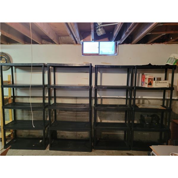 Black Plastic Shelves x4 Beck Auctions Inc.