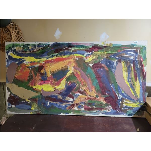 Framed Original Oil Painting on Canvas 67 x 36