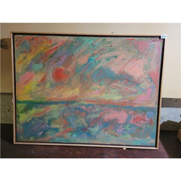 Framed Oil Painting by EE 32 x 41