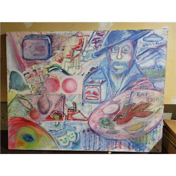 Pastel on Canvas by Tan 47 x 36