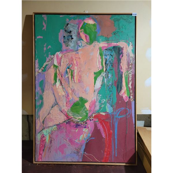 Framed Oil Painting Unsigned 50 x 34