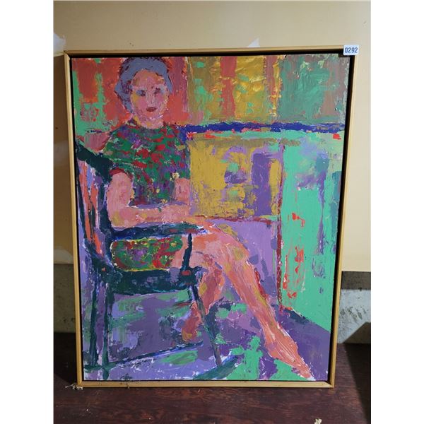 Framed Oil Painting Unsigned 31 x 40