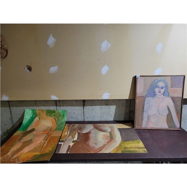 Framed & Unframed Paintings by Tan 21 x 25