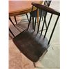 Image 4 : Vintage Card Table with 4 Wooden Chairs