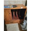 Image 3 : Vintage Record Cabinet with Contents