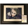 Image 2 : HEATH LEGER SIGNED AND FRAMED DARK KNIGHT 8 X 10 ( RA COA)