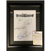 Image 2 : PIRATES OF THE CARIBBEAN CAST SIGNED AND FRAMED SCRIPT COVER (RA COA)