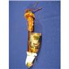 Image 1 : German, stag handle, porcelain, pipe, 10"